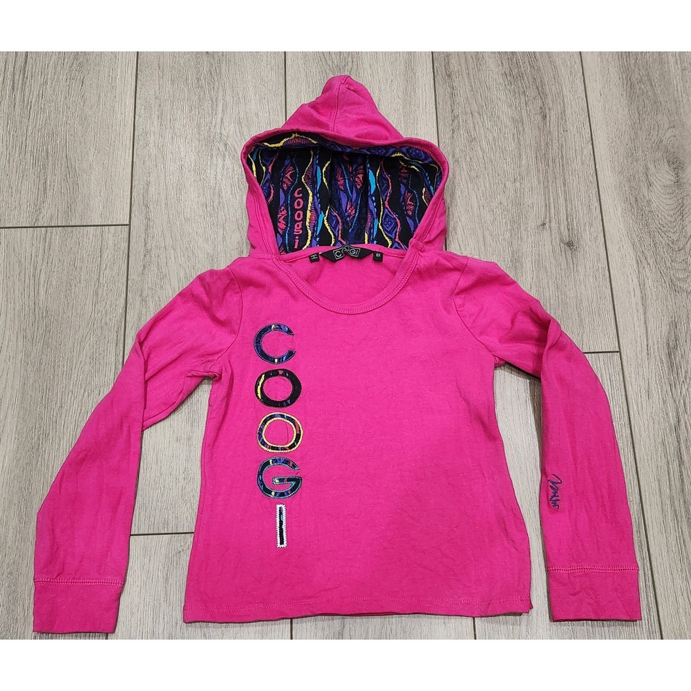Coogi Kids Hot Pink Long Sleeve Hoodie Pullover Girls Size‎ 6X Hooded Top